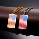 American Flag Pendant Necklace